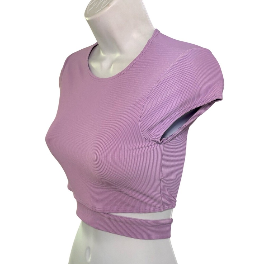 Five Dancewear Ribbed Lavender Crop Top‎